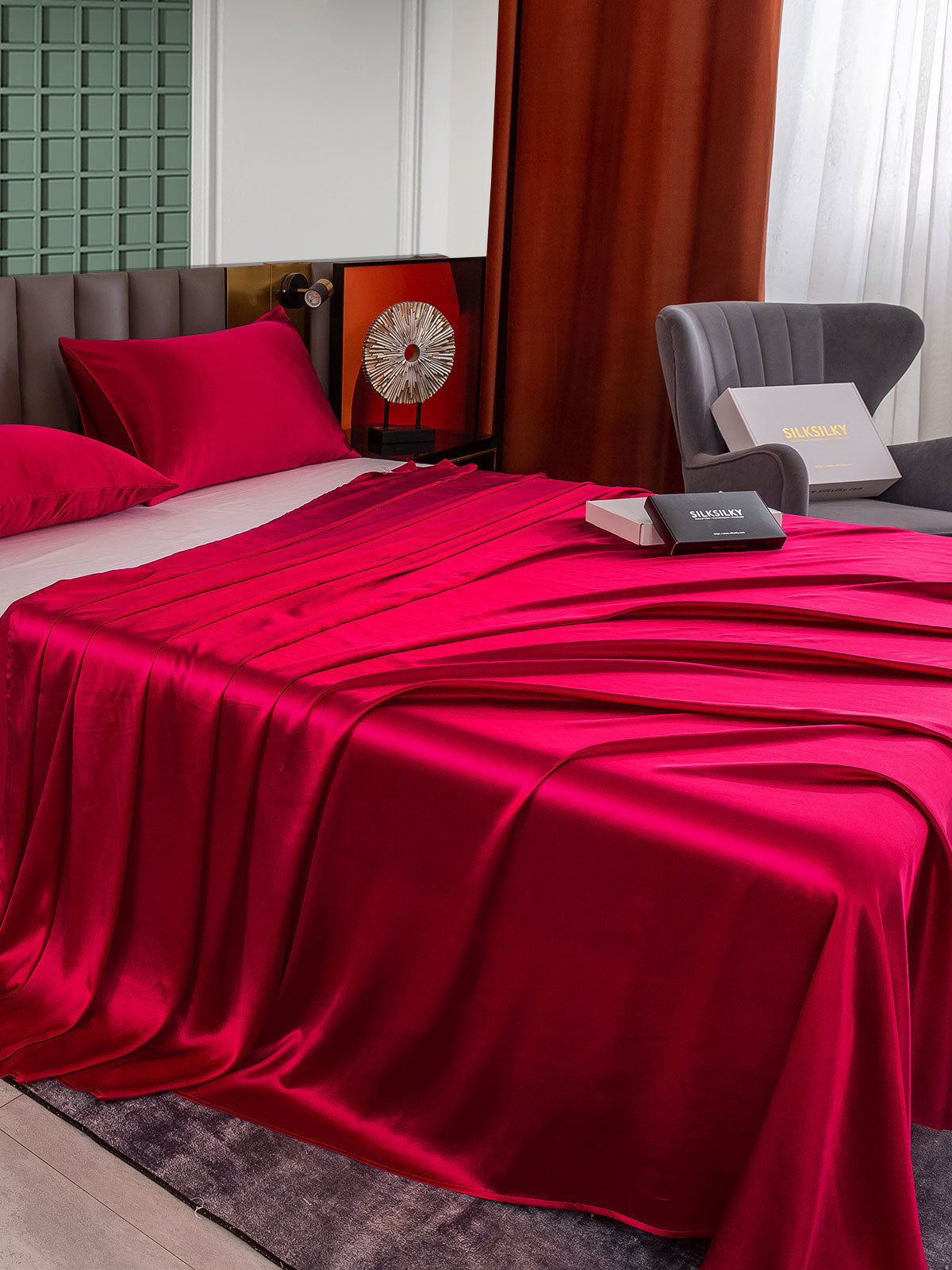 [Vino] SilkSilky-ES 25Momme Seda Pura Bedding Set 003