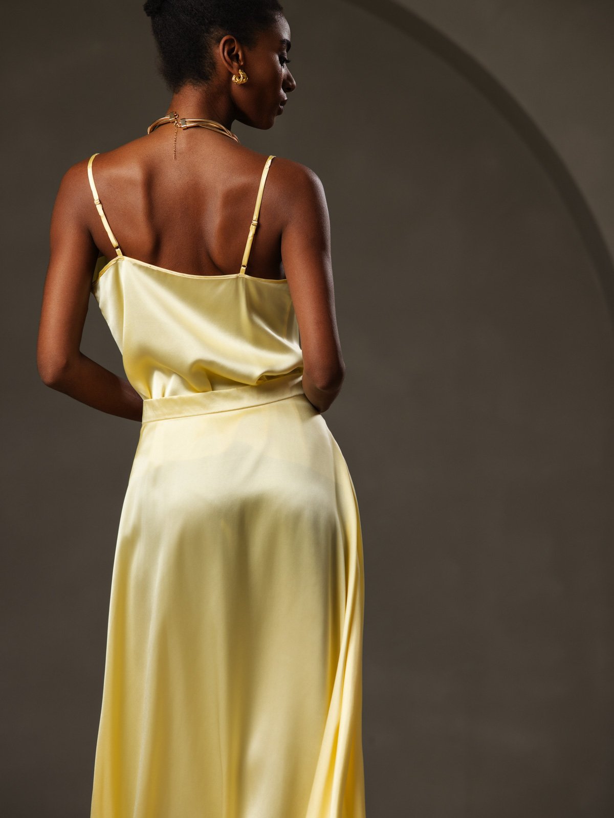 [Amarillo] SilkSilky-ES 19Momme Seda Camisoles 004