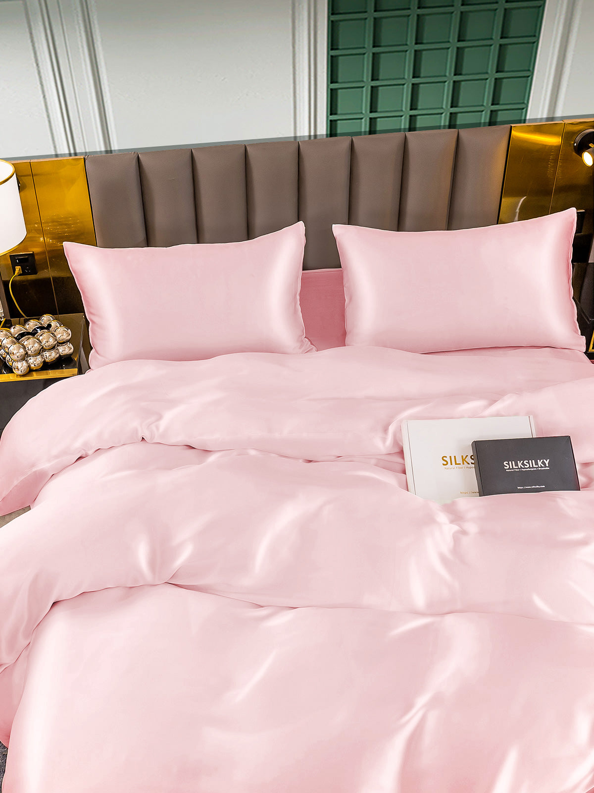 [Rosa] SilkSilky-ES 25Momme Seda Pura Bedding Set 004