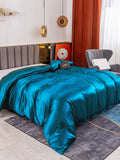 SilkSilky ES 19Momme Seda Pura Duvet Cover AzulReal 001