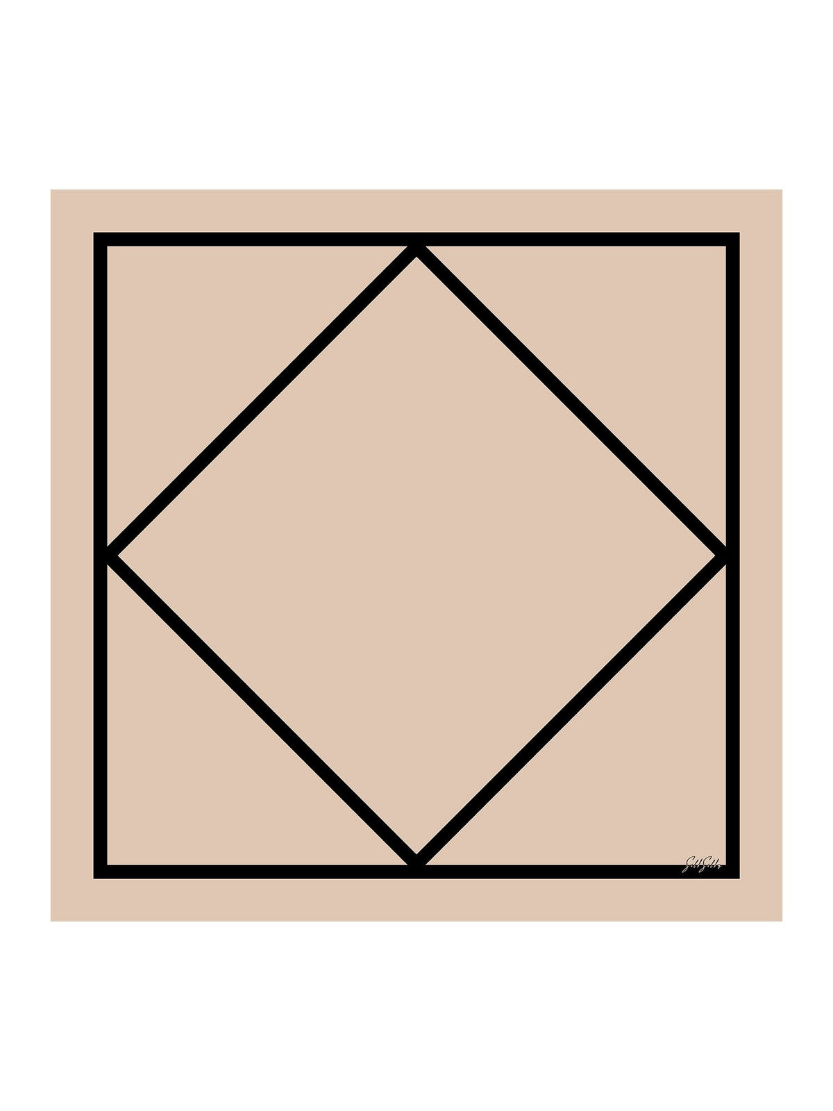 [Cuadrado Beige] SilkSilky-ES Bufanda 001