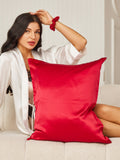 SilkSilky ES 19Momme Seda Pura Pillowcase Set Vino 002