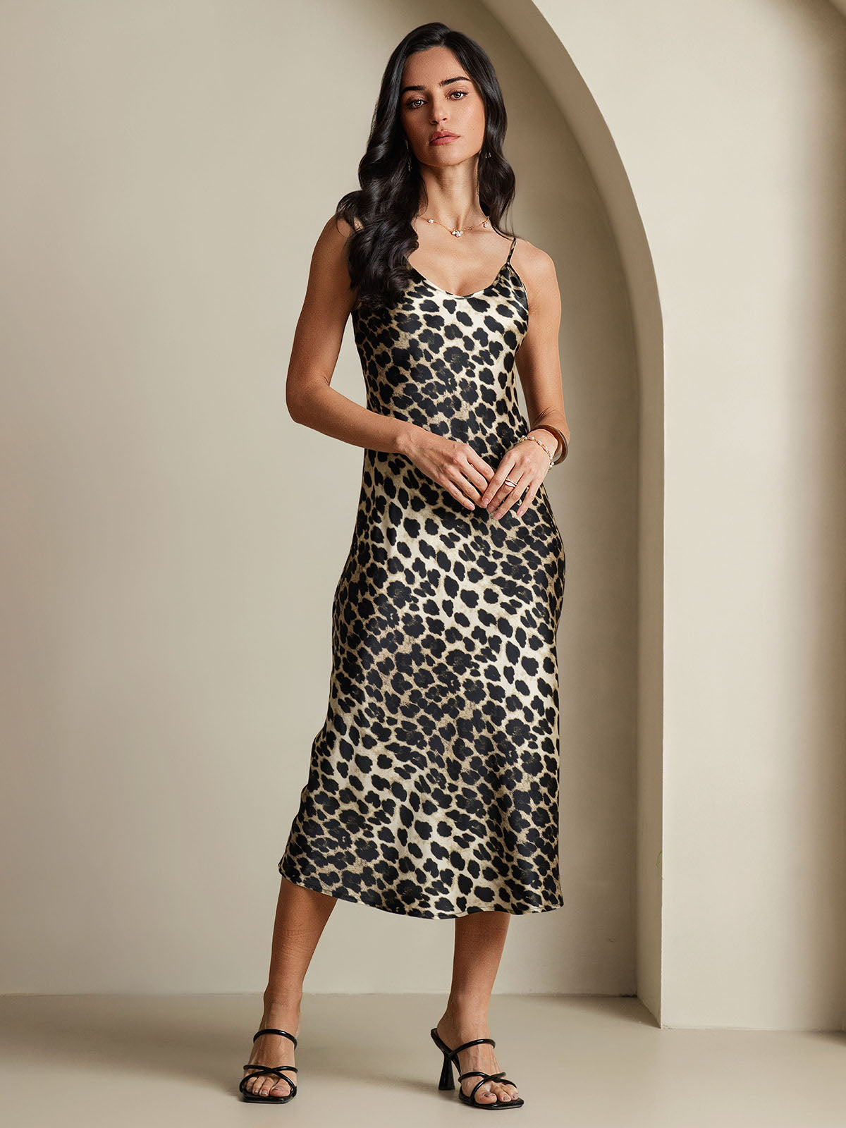 [Leopardo] SilkSilky-ES Seda Pura Dress 003