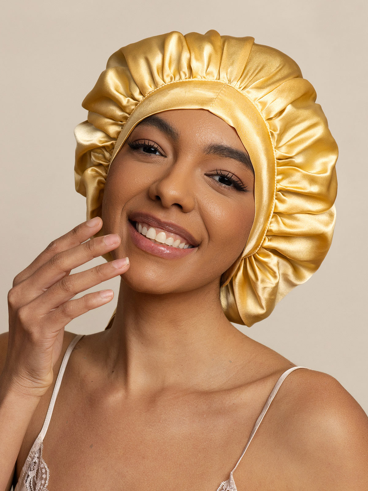 [Champán] SilkSilky-ES Seda Pura Sleep Cap 001