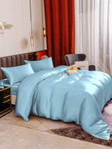 [Azul Claro] SilkSilky-ES 19Momme Seda Pura Bedding Set 006