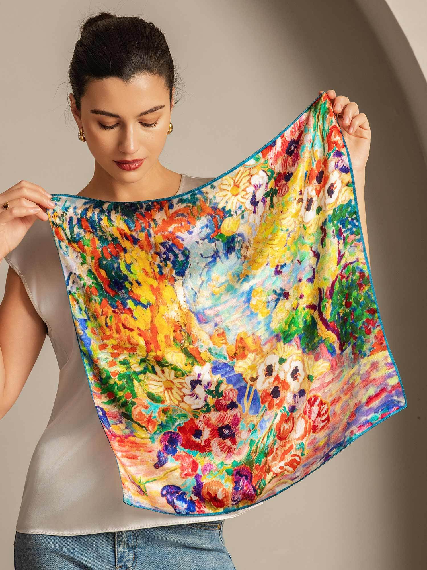 [P096] SilkSilky-ES Seda Pura Scarf 005