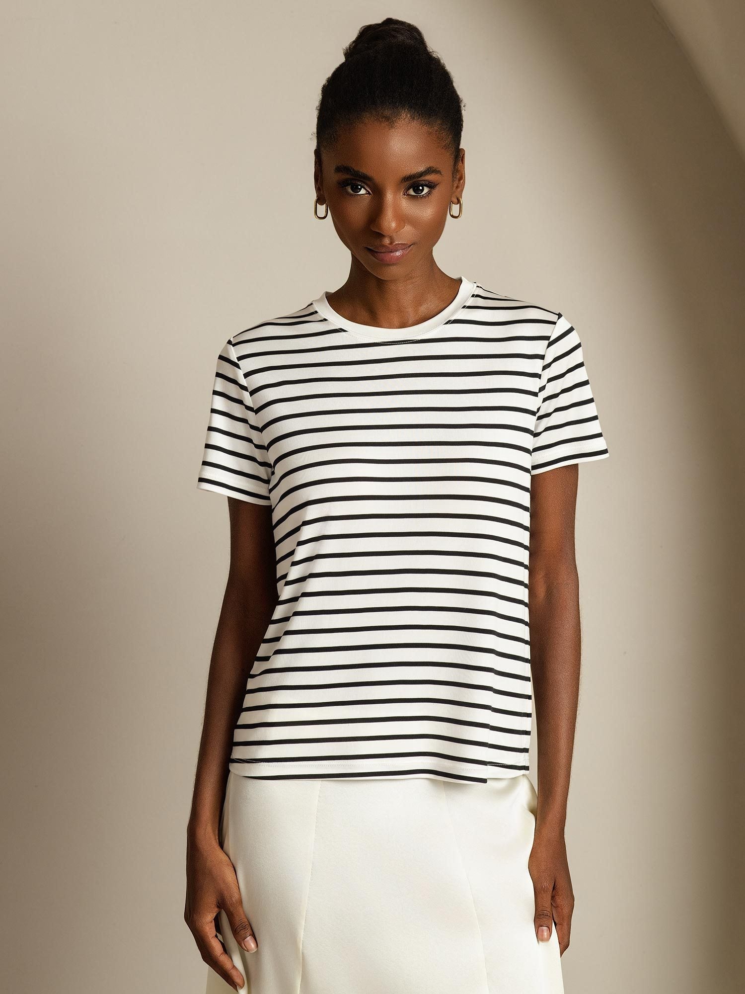 [RayaBlanca] SilkSilky-ES Seda Pura Womens T-Shirt 003