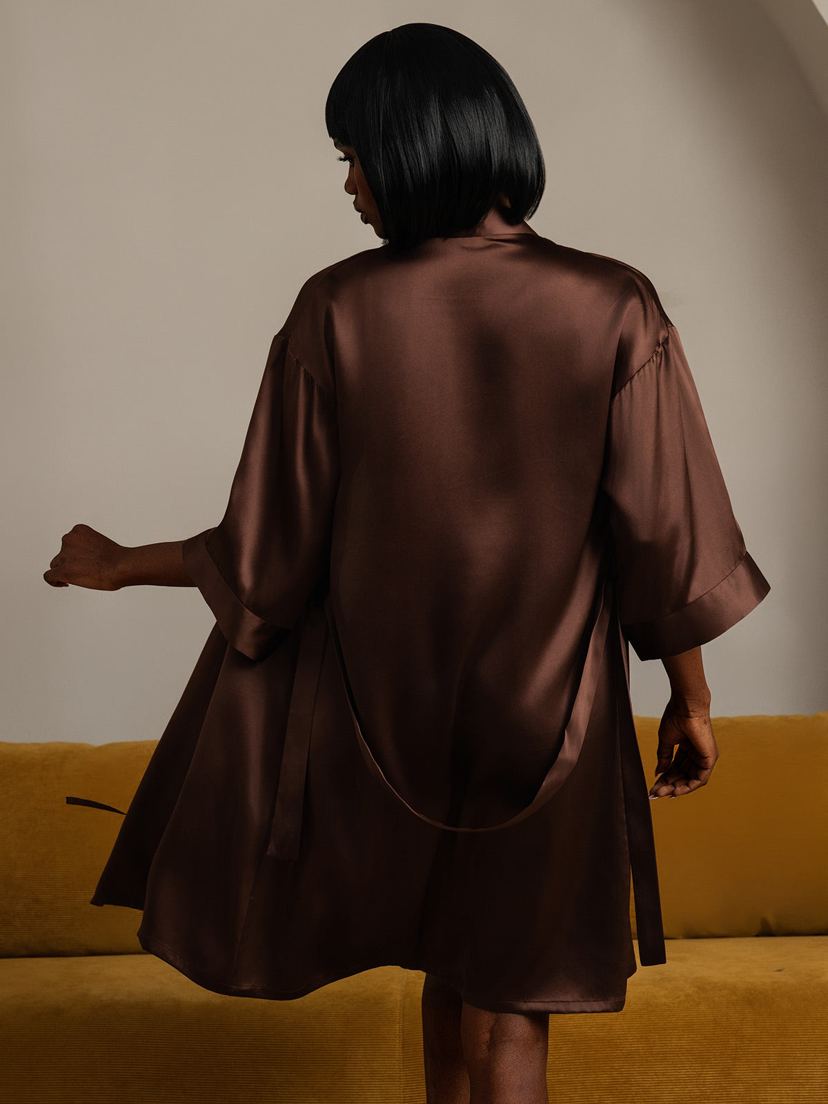 [Café] SilkSilky-ES Seda Pura Womens Robe 002