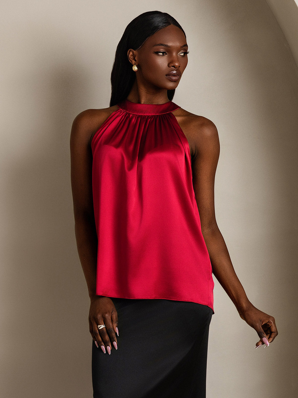 [Vino] SilkSilky-ES 19Momme Seda Womens T-Shirt 006