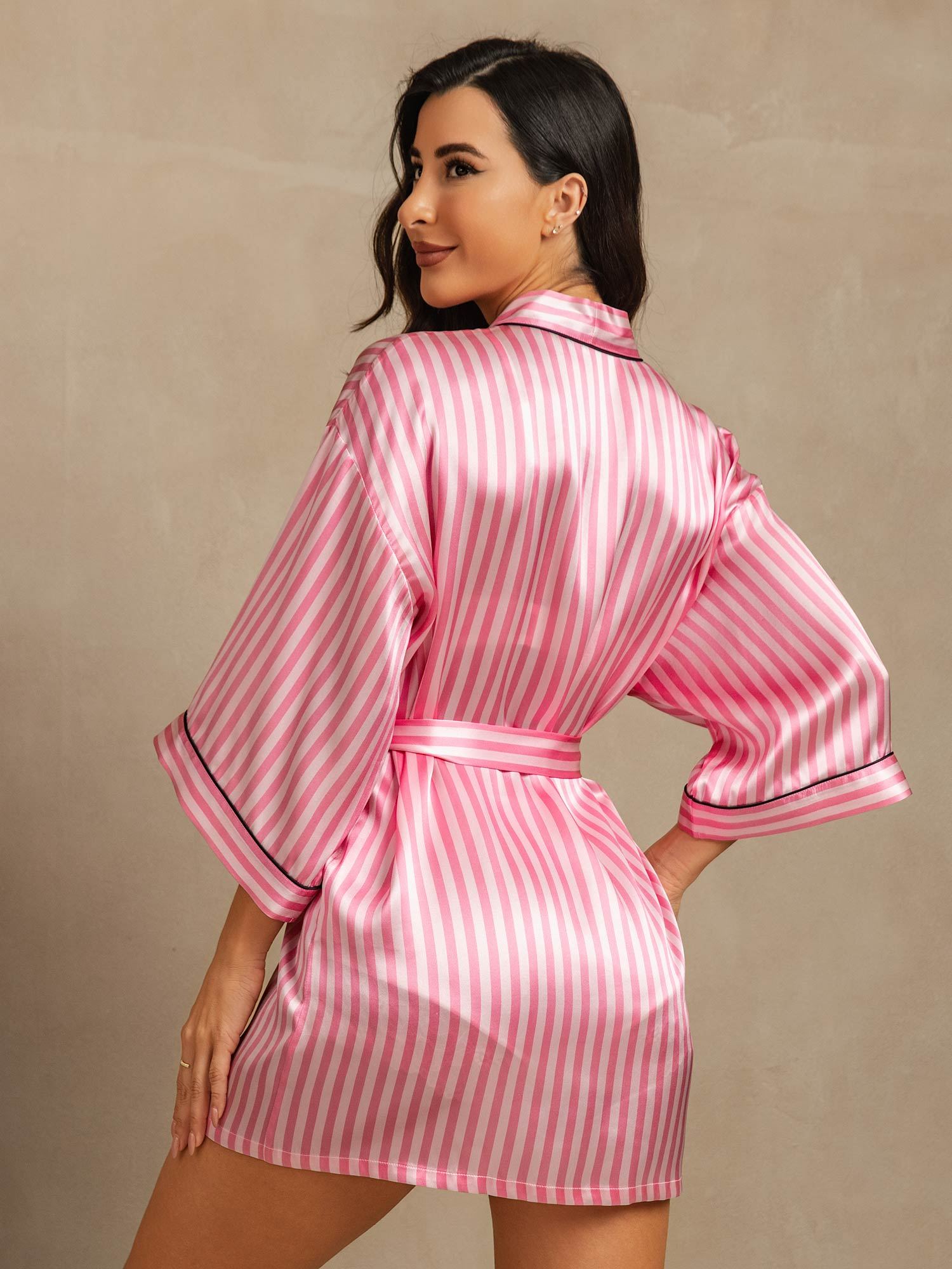 [Rosa] SilkSilky-ES Seda Pura Womens Robe 002