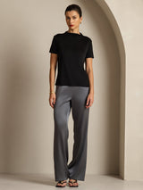 [Negro] SilkSilky-ES Short Sleeve Camisetas de Mujer 007