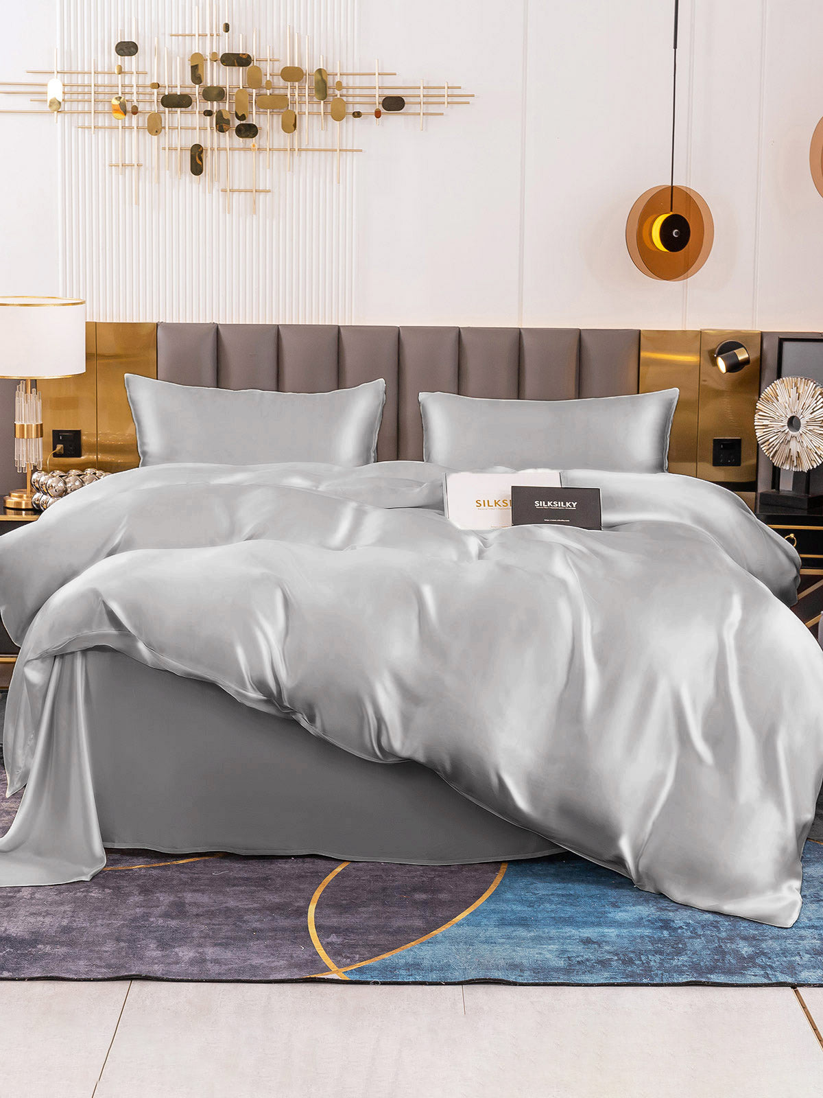 [Plata] SilkSilky-ES 19Momme Seda Pura Bedding Set 002