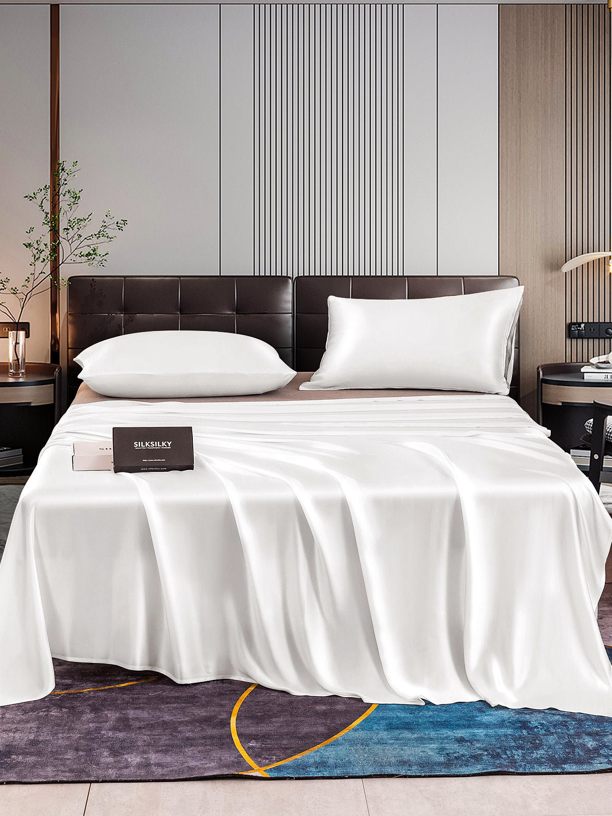 [Blanco] SilkSilky-ES 22Momme Seda Pura Bedding Set 001