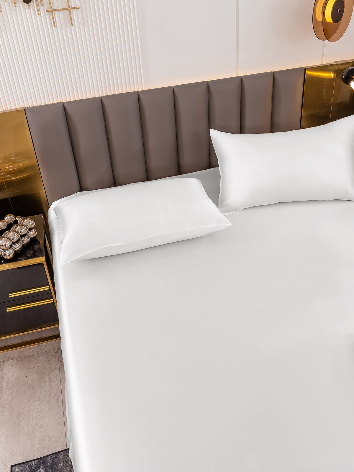 [Blanco] SilkSilky-ES 19Momme Seda Pura Bedding Set 005