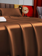 [Café] SilkSilky-ES 22Momme Juego de ropa de cama 003