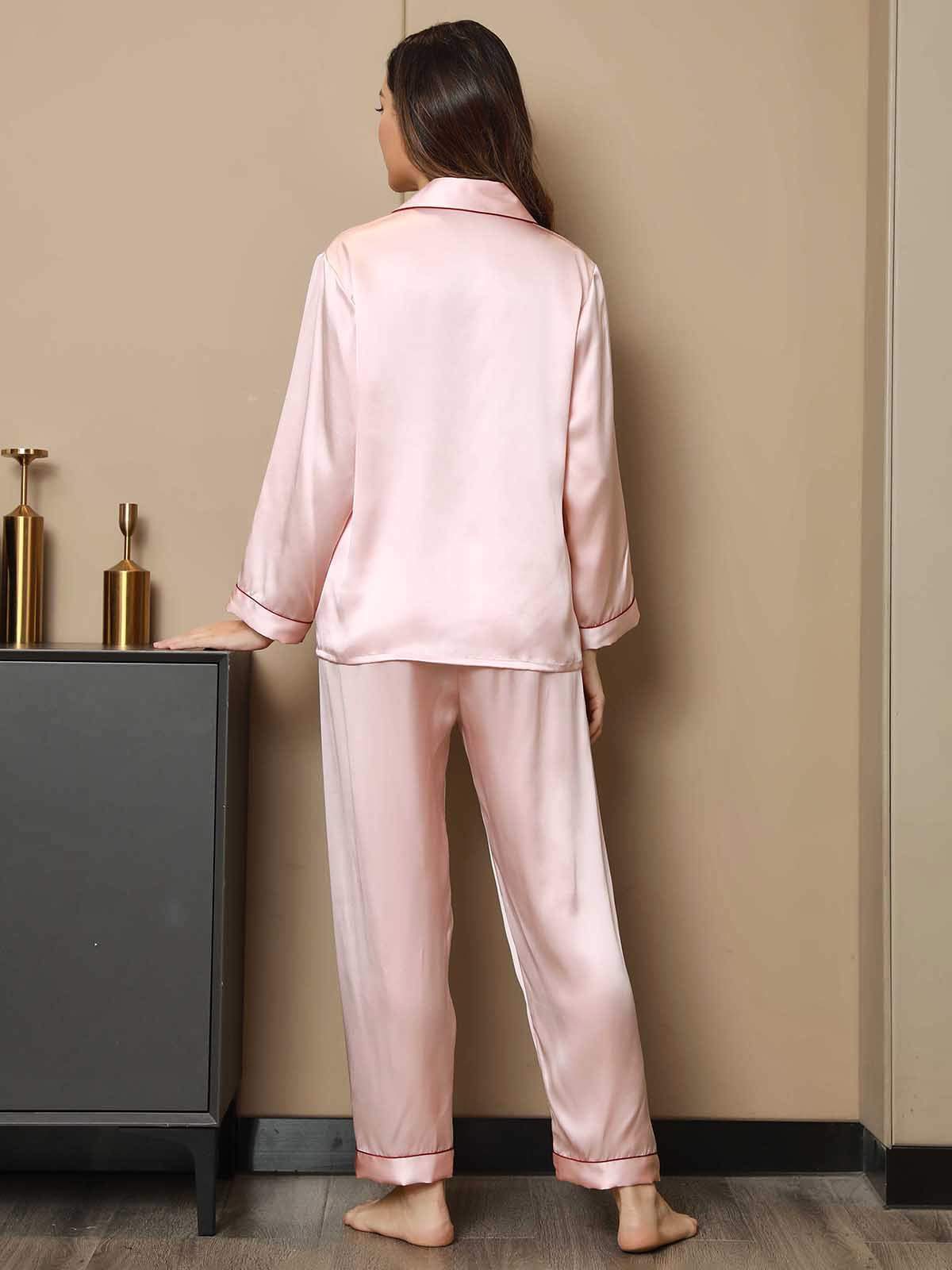 [Rosa] SilkSilky-ES Seda Pura Womens Pajamas 002