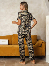 [Leopardo] SilkSilky-ES Seda Pura Womens Pajamas 002