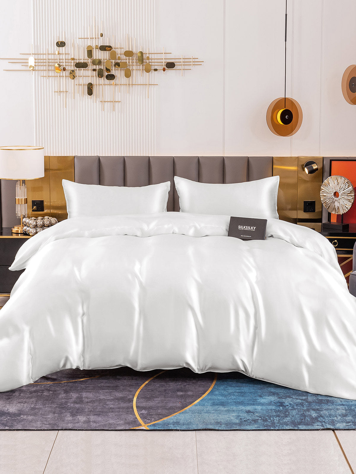 [Blanco] SilkSilky-ES 19Momme Seda Pura Bedding Set 002