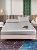 SilkSilky ES 25Momme Seda Pura Bedding Set Plata 002