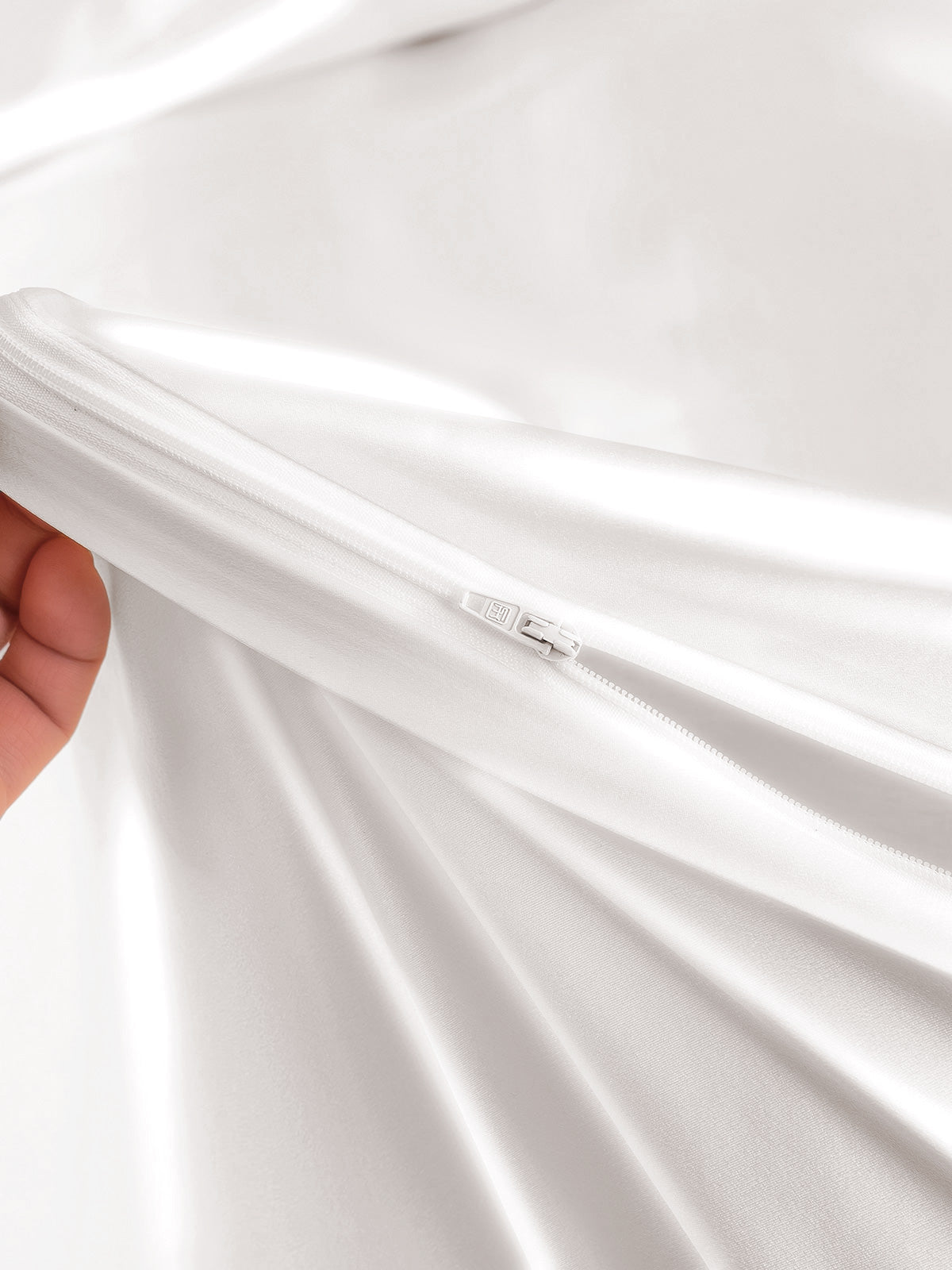 [Blanco] SilkSilky-ES 19Momme Juego de ropa de cama 005