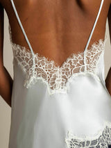 [Azul Claro] SilkSilky-ES Spaghetti Strap V Neck Top de tirantes 005