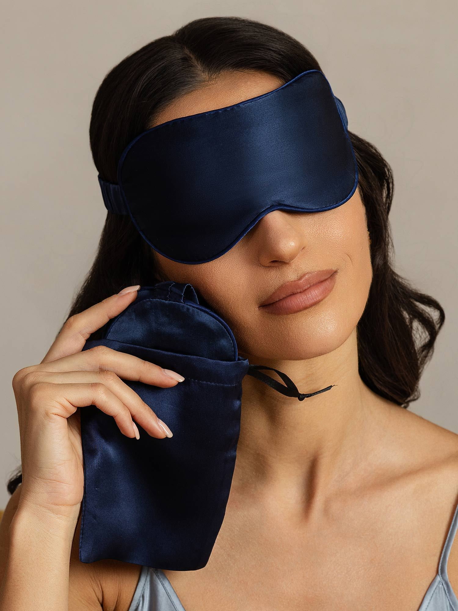 [AzulOscuro] SilkSilky-ES Seda Pura Eye Mask 002