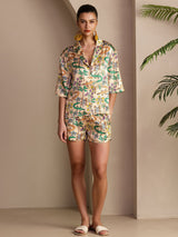 [Cocodrilo Arena] SilkSilky-ES Short Sleeve Notch Collar Pijamas de mujer 006