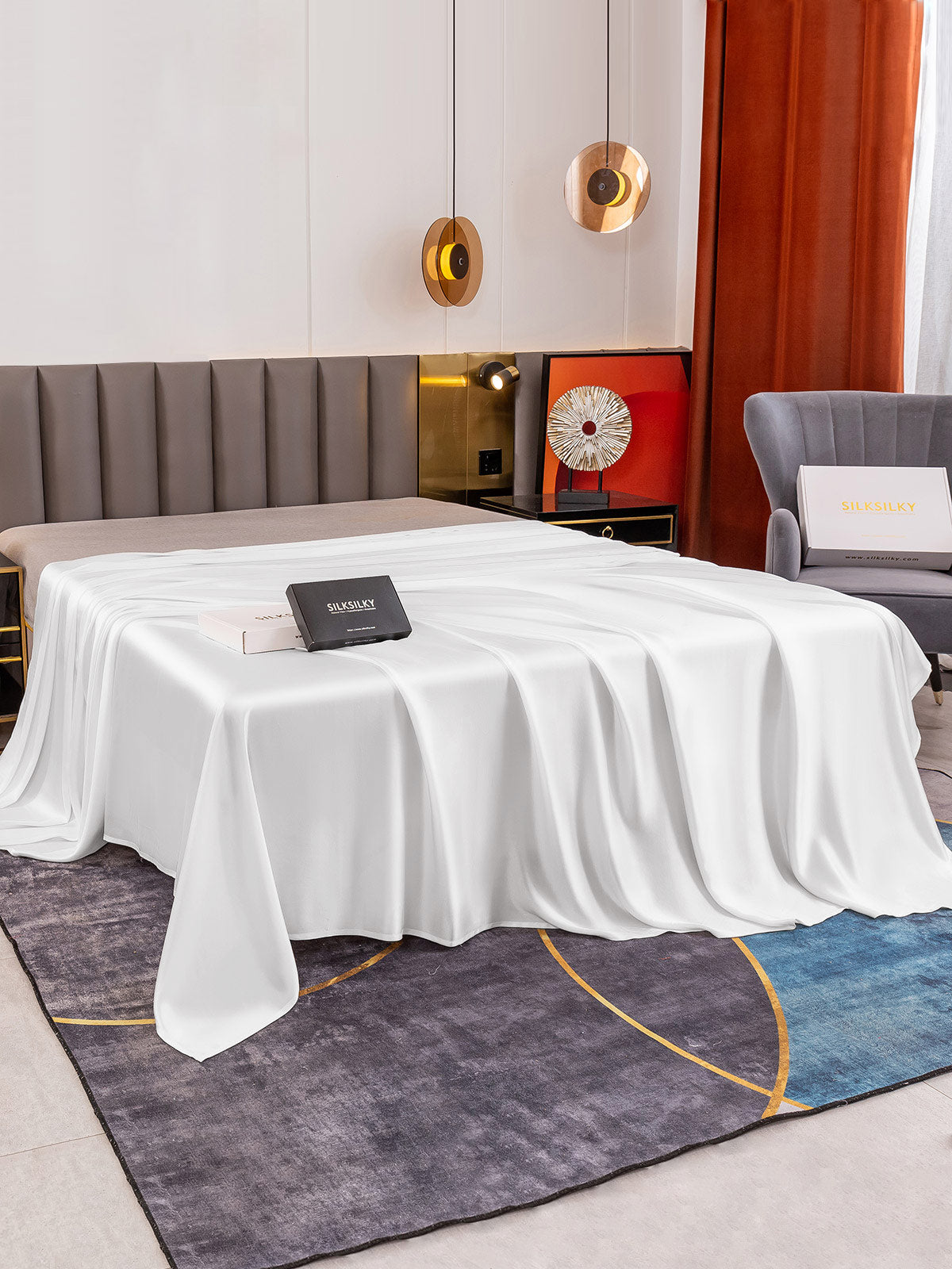 [Blanco] SilkSilky-ES 19Momme Seda Pura Sheet 003