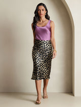 [Leopardo] SilkSilky-ES 19Momme Seda Pura Skirt 009,