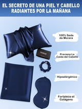 [Azul Oscuro] SilkSilky-ES 19Momme Seda Pura Pillowcase Set 002