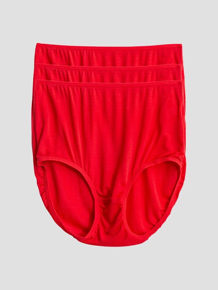 SilkSilky-ES Tejido de seda Panty Rojo 003