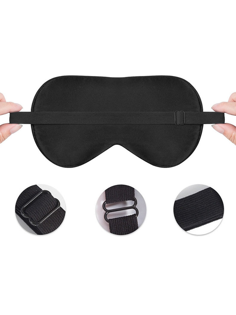 [Negro] SilkSilky-ES 19Momme Seda Pura Eye Mask 006