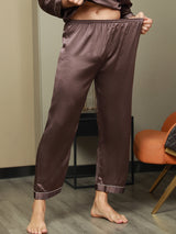 [Café] SilkSilky-ES Seda Pura Mens Sleep Bottoms 005,