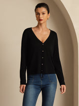 [Negro] SilkSilky-ES Long Sleeve Cárdigan Mujer 001