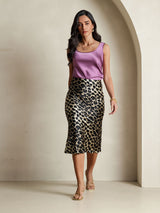 [Leopardo] SilkSilky-ES 19Momme Seda Pura Skirt 006,
