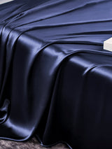 [Azul Oscuro] SilkSilky-ES 25Momme Seda Pura Bedding Set 005