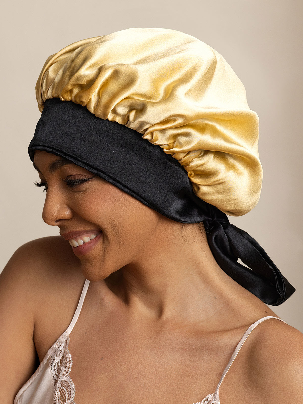 SilkSilky-ES Seda Pura Sleep Cap Champán 005