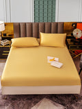 SilkSilky ES 25Momme Seda Pura Bedding Set Champán 002