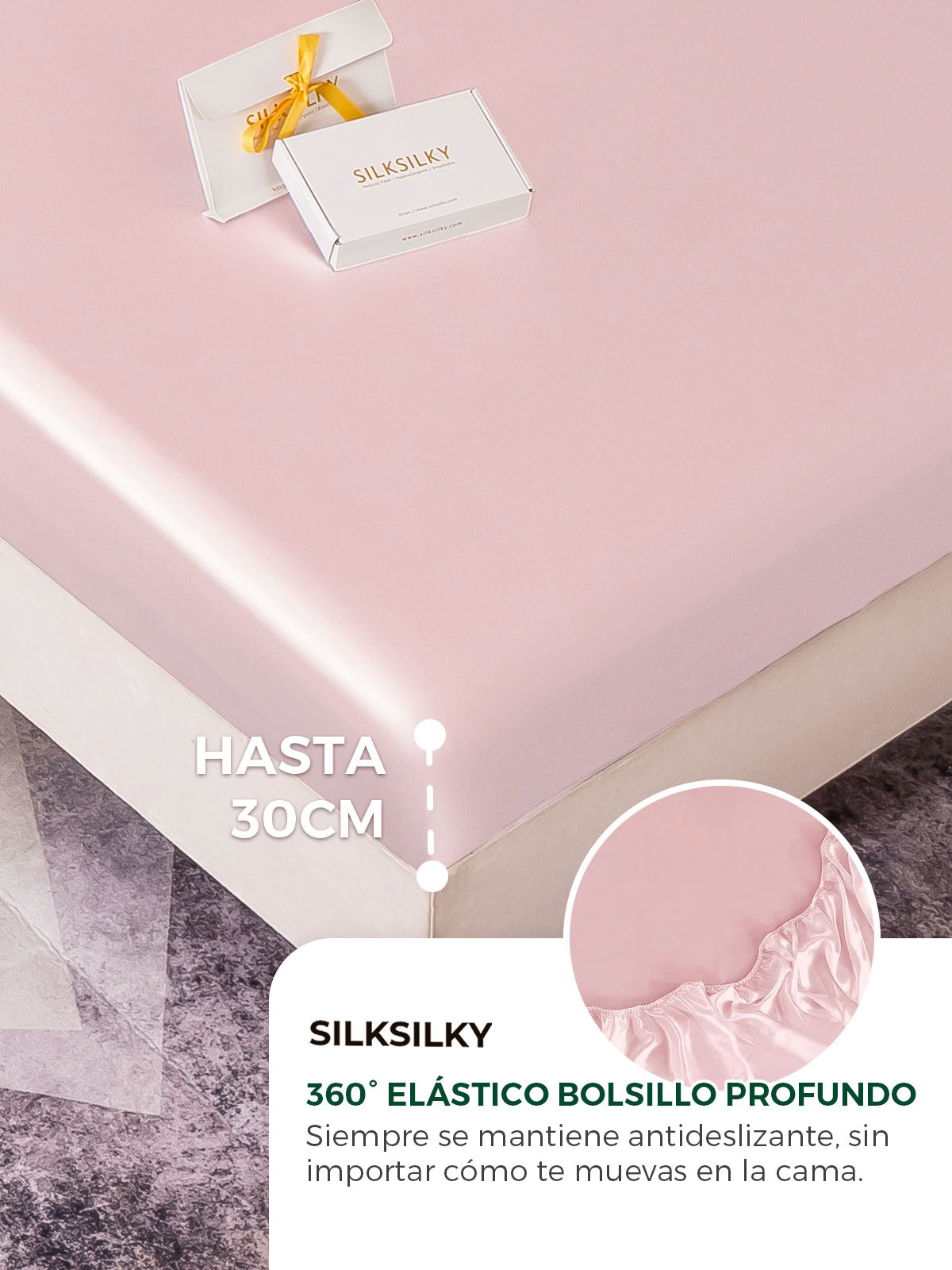 [Rosa] SilkSilky-ES 25Momme Seda Pura Bedding Set 004