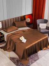 [Café] SilkSilky-ES 22Momme Juego de ropa de cama 002