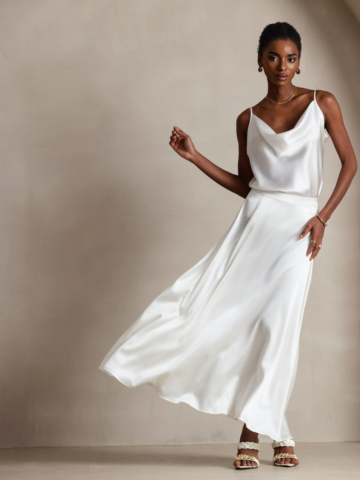 [Blanco] SilkSilky-ES 19Momme Seda Camisoles 006