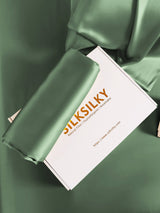 [Verde Grisáceo] SilkSilky-ES 30Momme Fundas De Almohada 007
