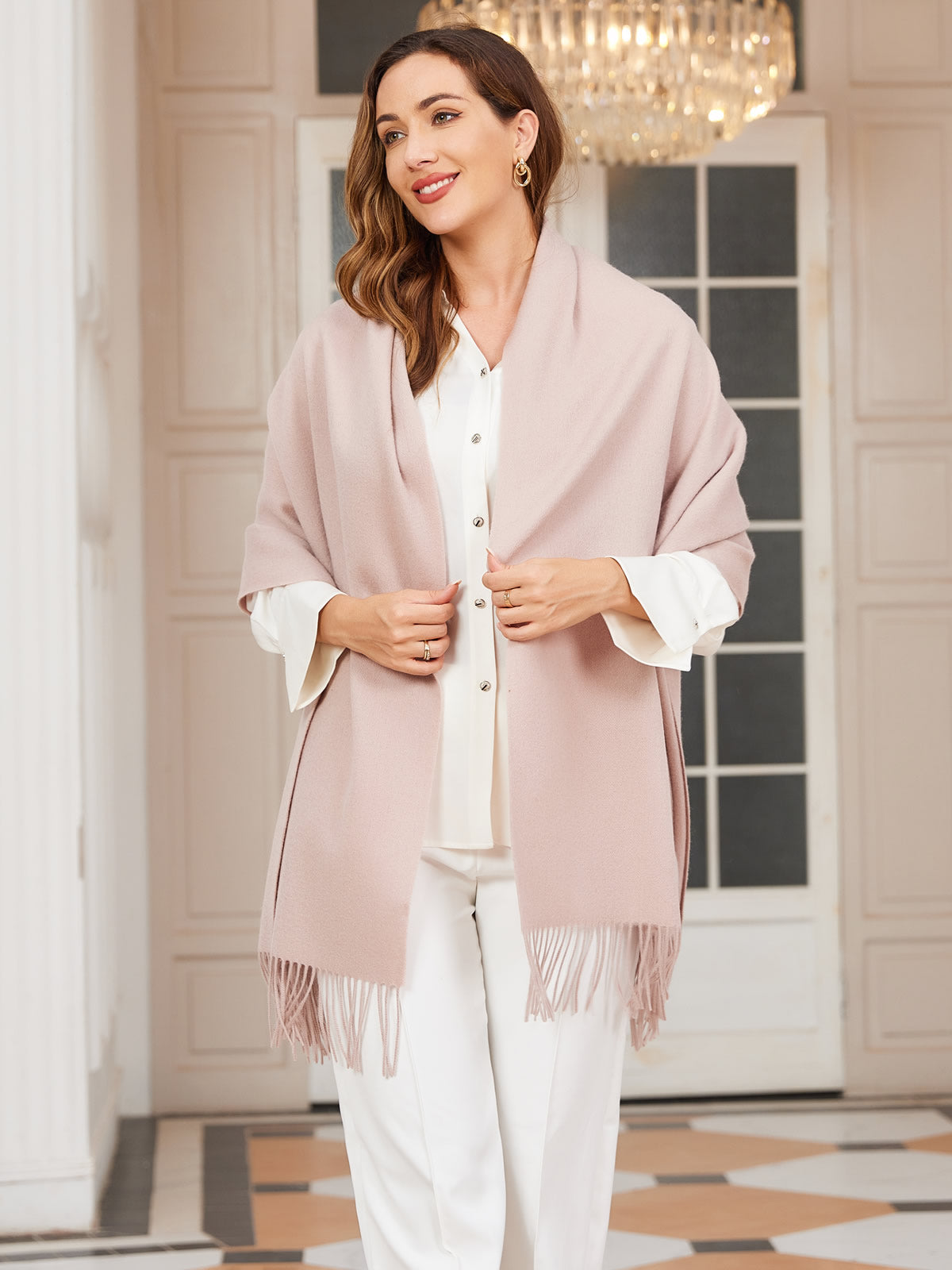 [Beige Claro] SilkSilky-ES Lana Scarf 002
