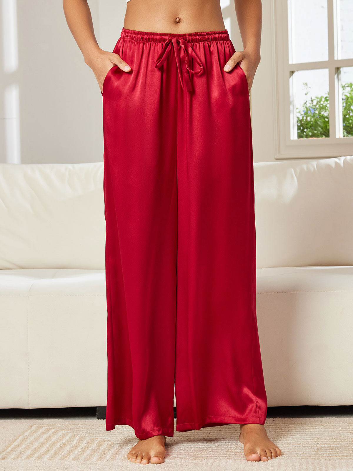 [Vino] SilkSilky-ES Seda Pura Womens Pants 003