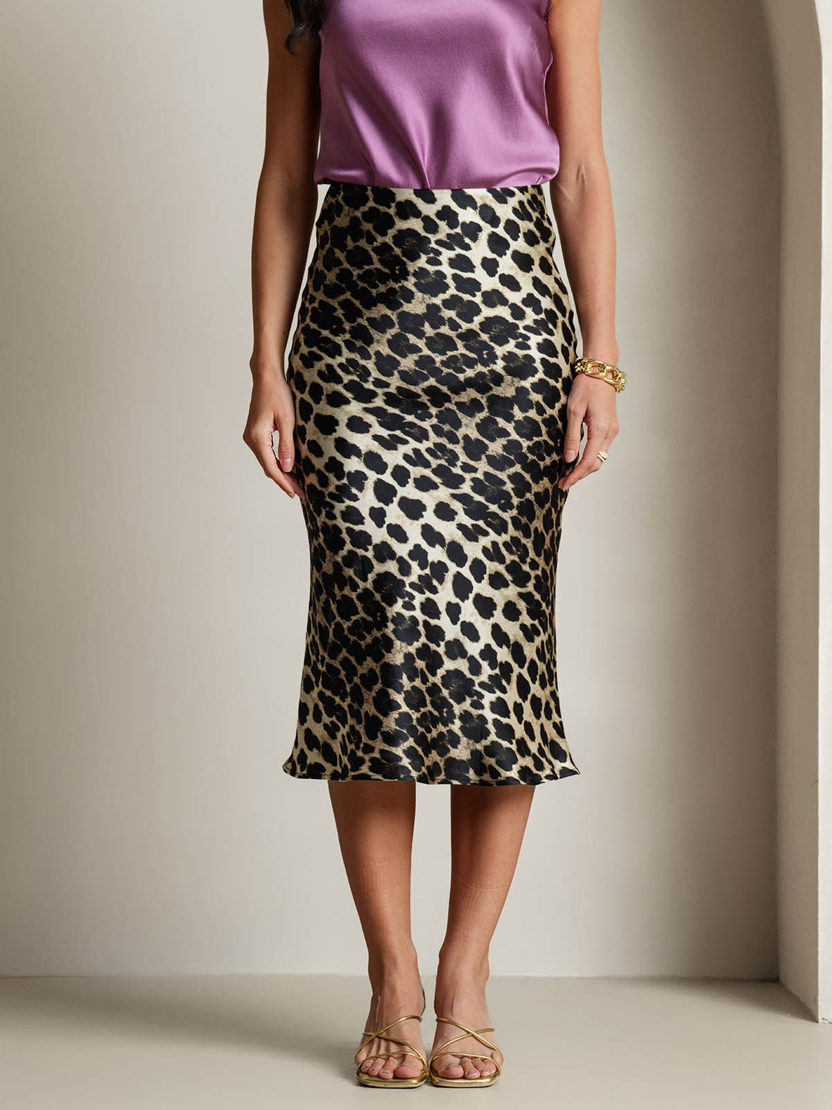 [Leopardo] SilkSilky-ES 19Momme Seda Pura Skirt 003,