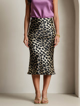 [Leopardo] SilkSilky-ES 19Momme Seda Pura Skirt 003,