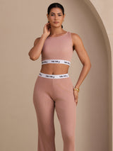 [Rosa] SilkSilky-ES Sleeveless Crew Neck Women's Outfit Sets 003