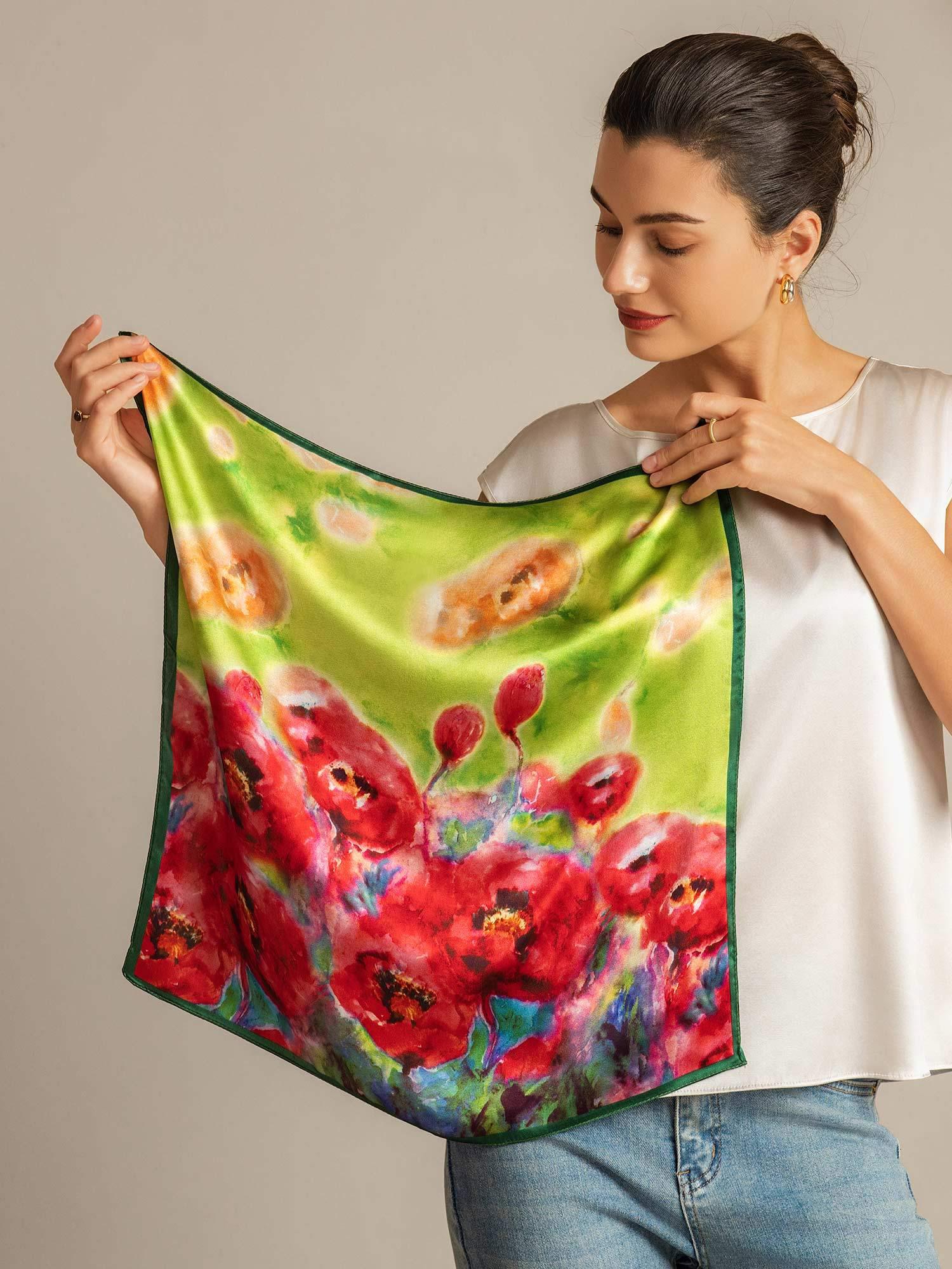 [P099] SilkSilky-ES Seda Pura Scarf 003,