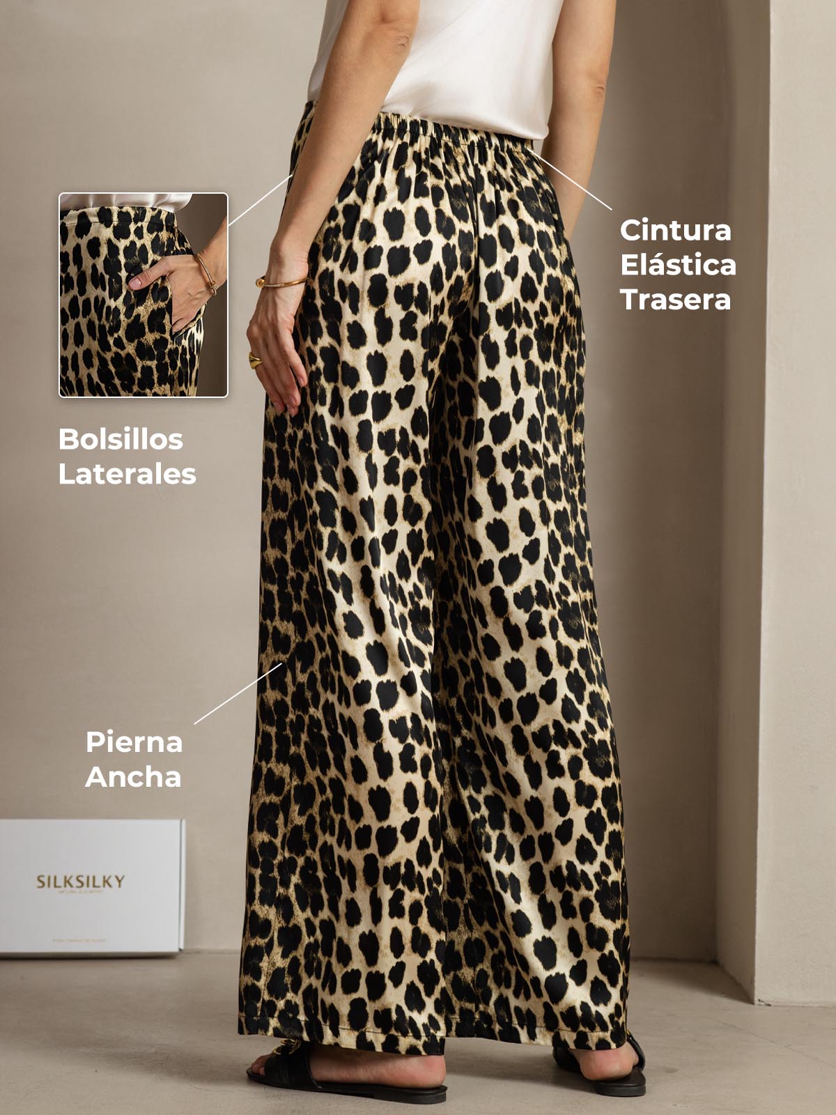 [Leopardo] SilkSilky-ES 19Momme Seda Womens Pants 001