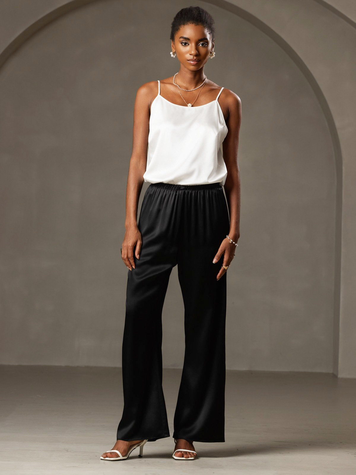 [Blanco] SilkSilky-ES 19Momme Seda Camisoles 007